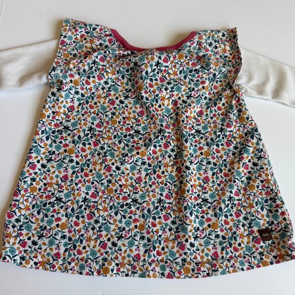 Tea Collection Floral Printed Layered Sleeve Baby Dress 6-9 Months - Picture 10 of 10